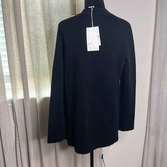 NWT Cos Womens Sweater Small Tunic black Wool blend mock neck Basic Minimalist - Picture 8 of 9